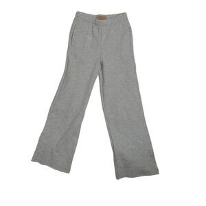 NEW‎ Happy Nation gray wide leg pull on sweatpants with pockets S 7/8